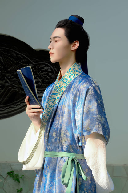 Original 'Night at Orchid Retreat' Song Dynasty Couple Hanfu — Ethereal White Pleated Skirt