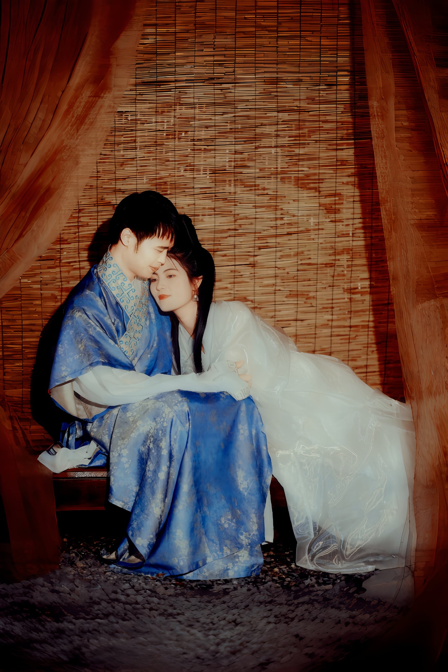 Original 'Night at Orchid Retreat' Song Dynasty Couple Hanfu — Ethereal White Pleated Skirt